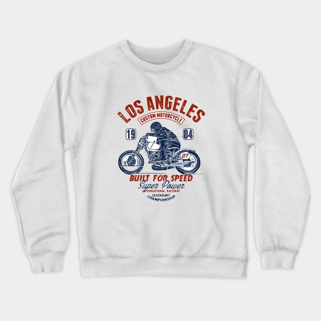 Custom motorcycle Crewneck Sweatshirt by FunnyHedgehog